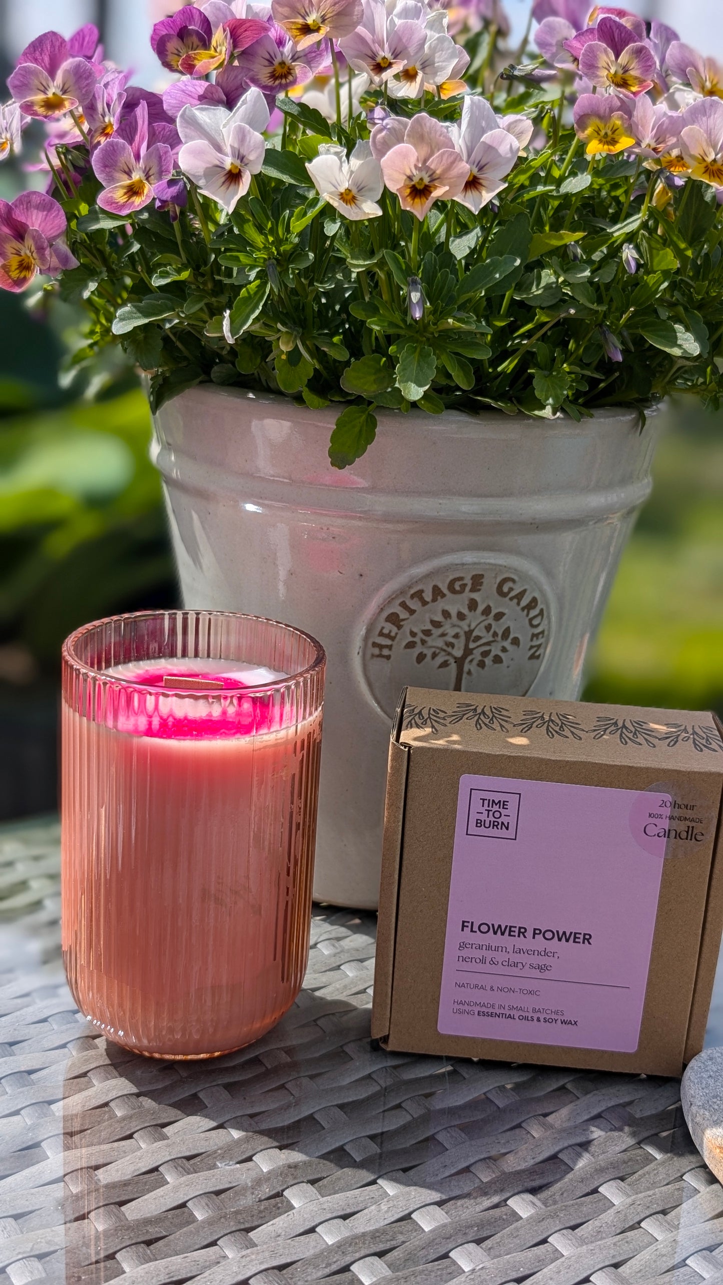 Flower Power - Clary Sage, Neroli, Lavender & Rose Geranium Candles