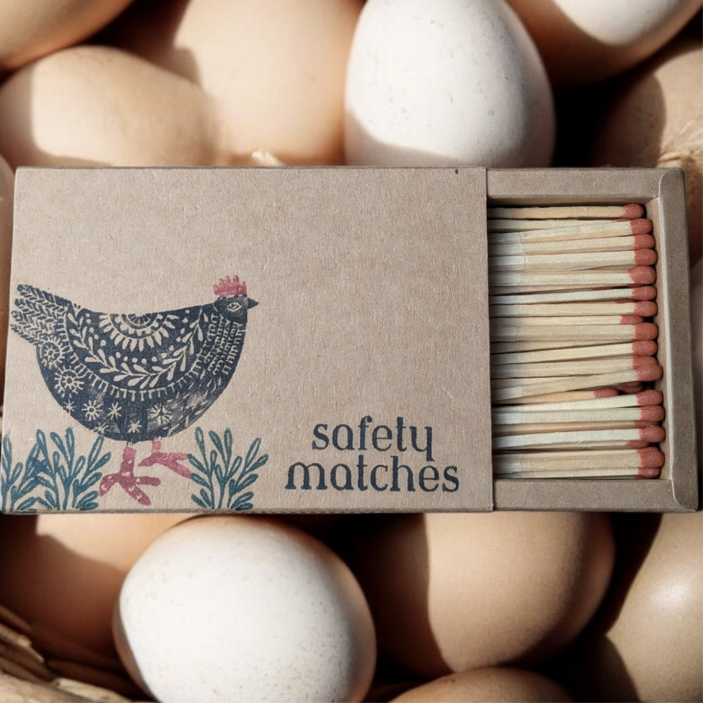 Luxury Hen in Grass Match Box
