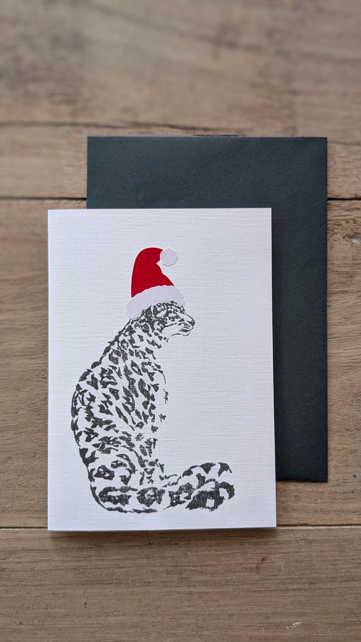 Cute Leopard Christmas Card
