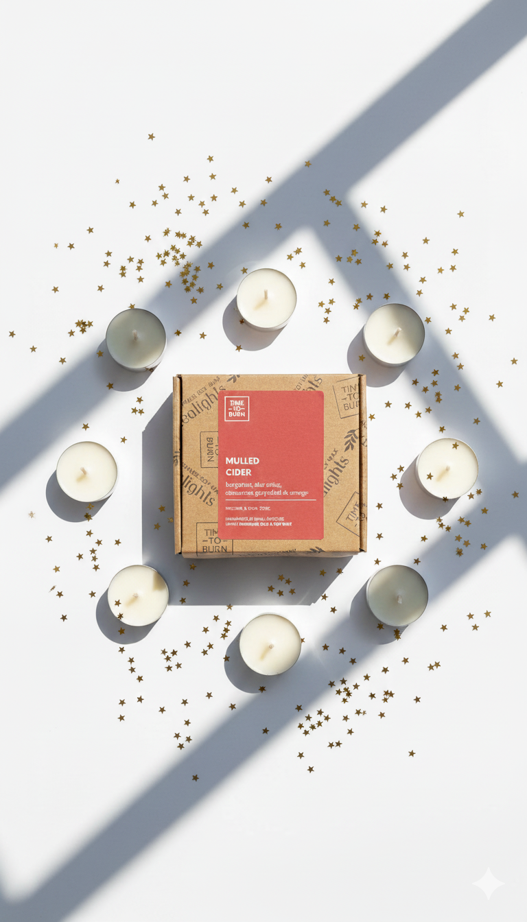 Mulled Cider Tealights - Bergamot Star Anise Cinnamon Grapefruit & Orange - Tealights
