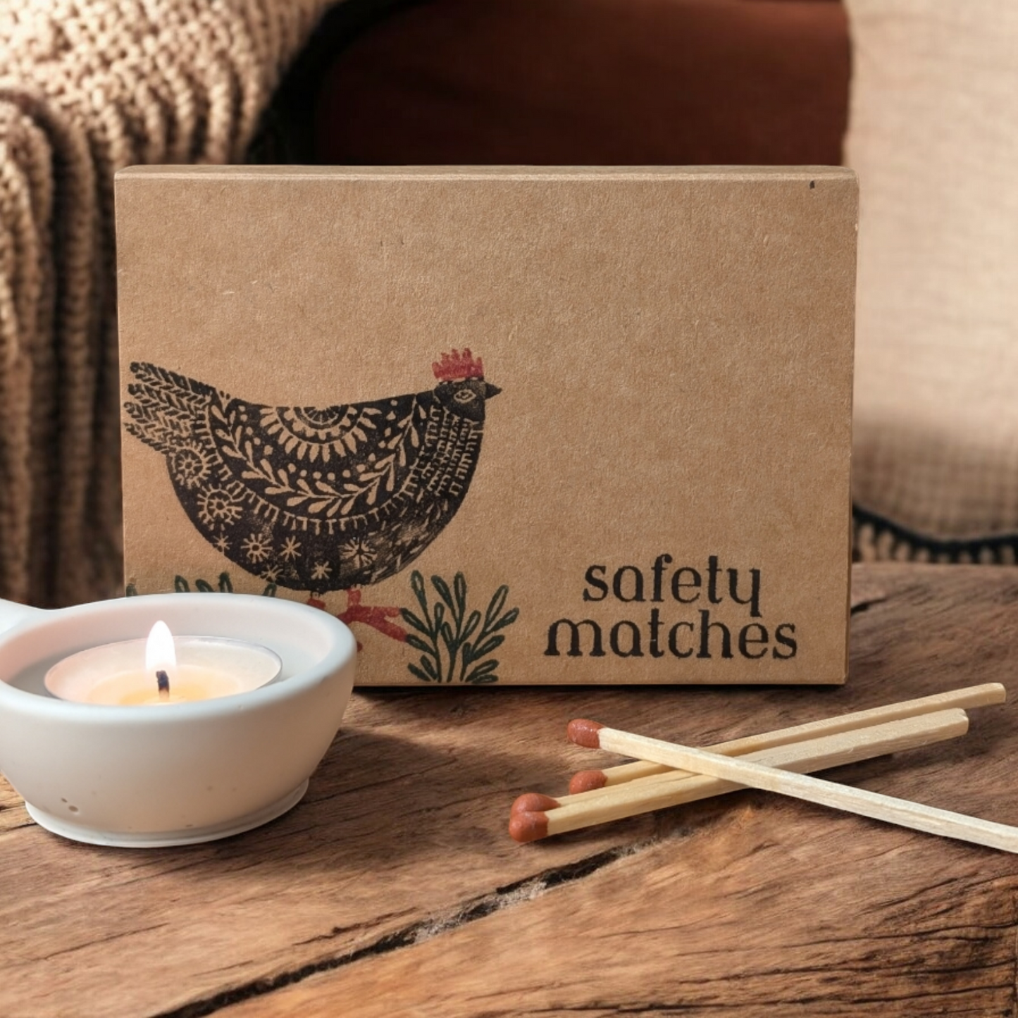 Luxury Hen in Grass Match Box
