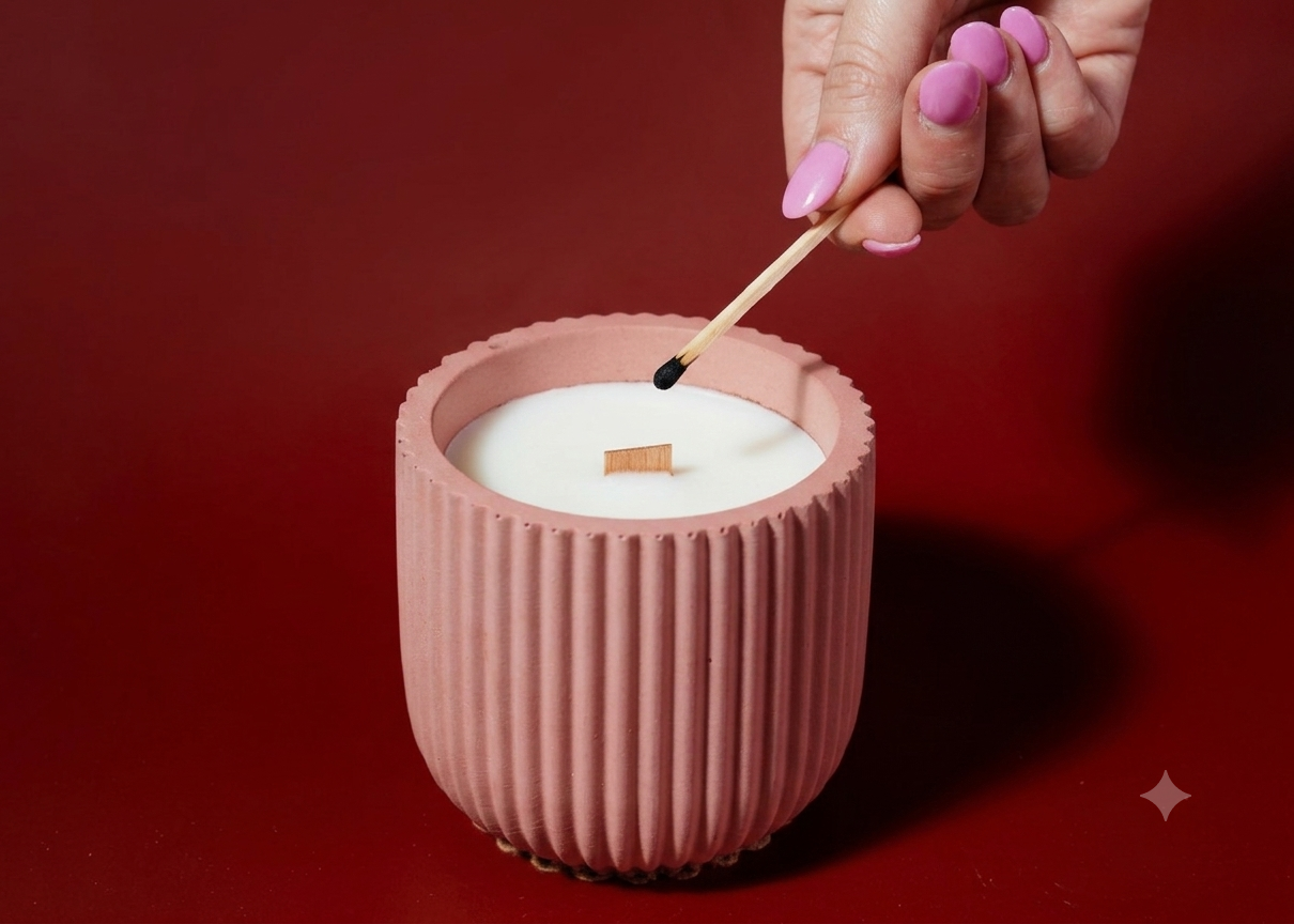 40 Hour Candle: Rose Geranium, Frankinsense + Nutmeg - "Midnight Rose"