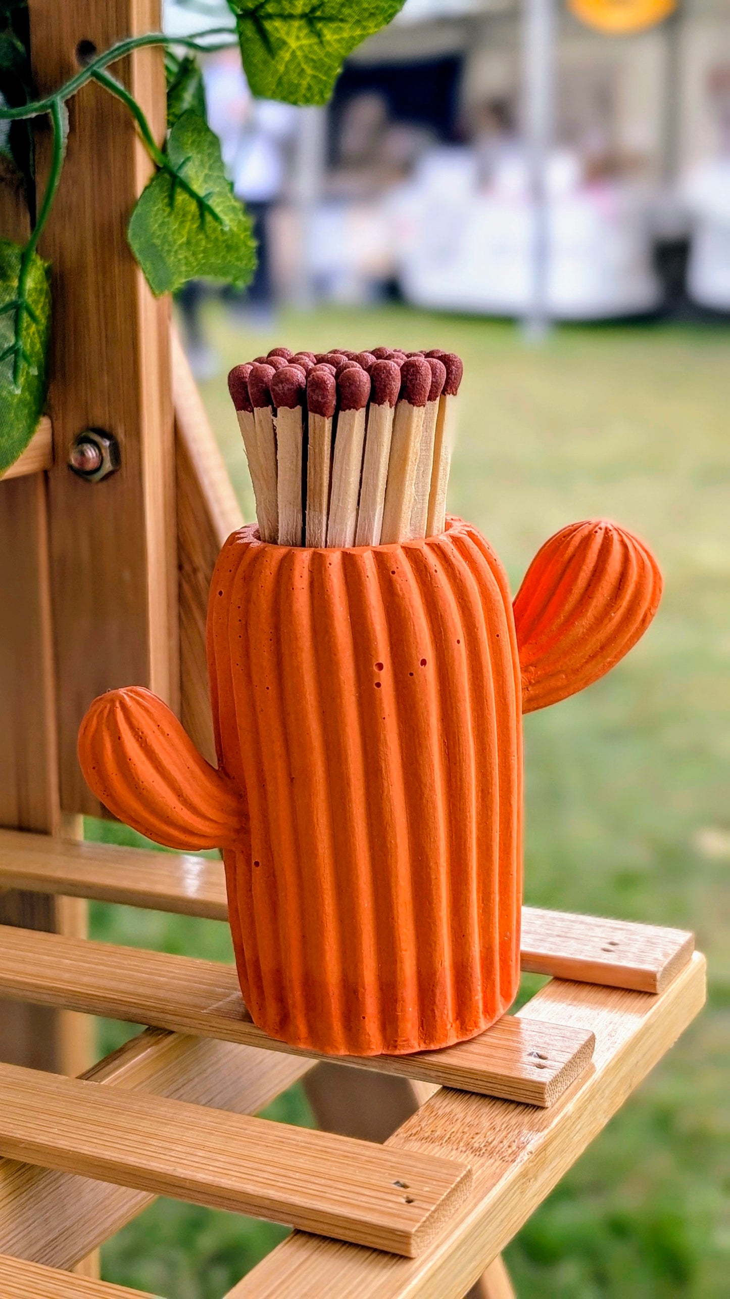 Orange Cactus Match Pot