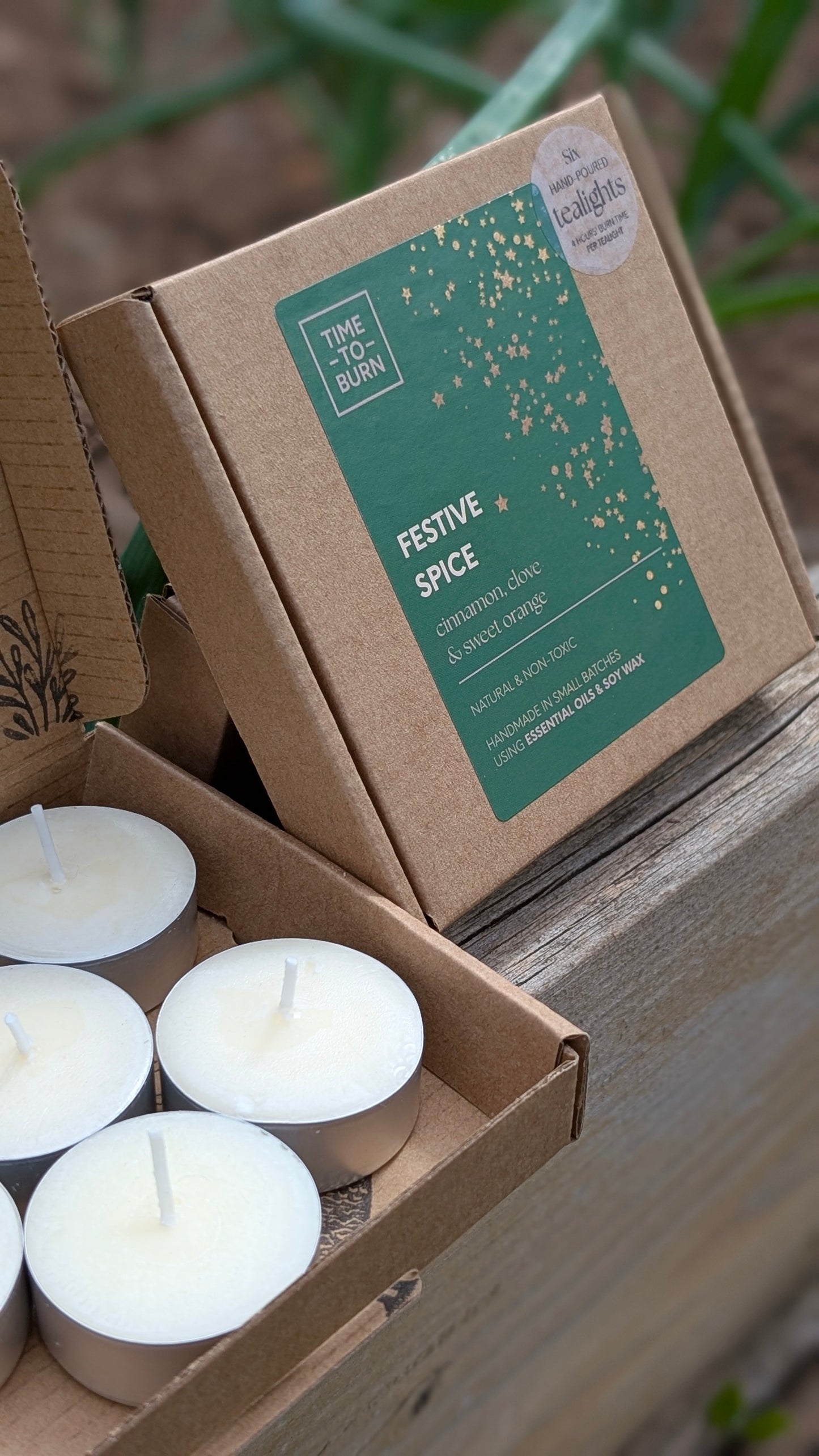 Festive Spice Tealights - Cinnamon Bark, Clove & Sweet Orange