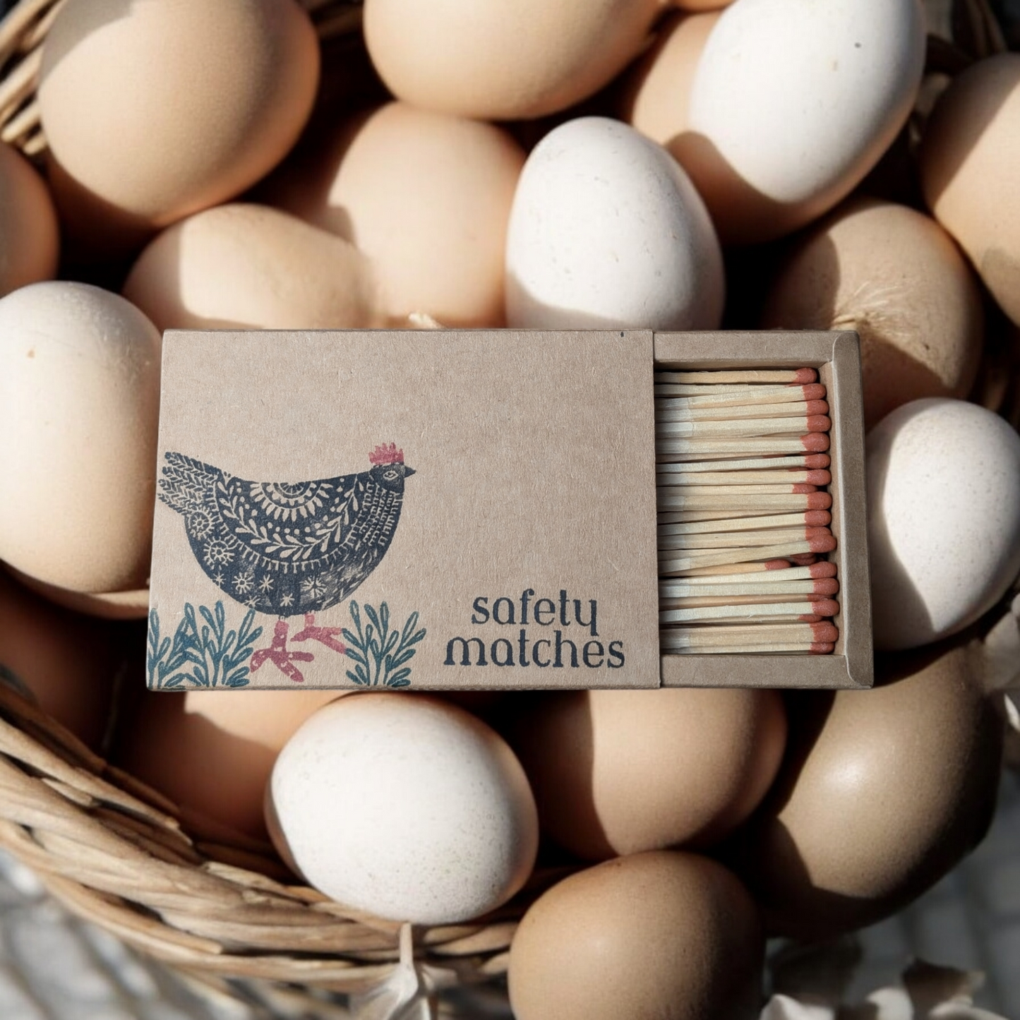 Luxury Hen in Grass Match Box