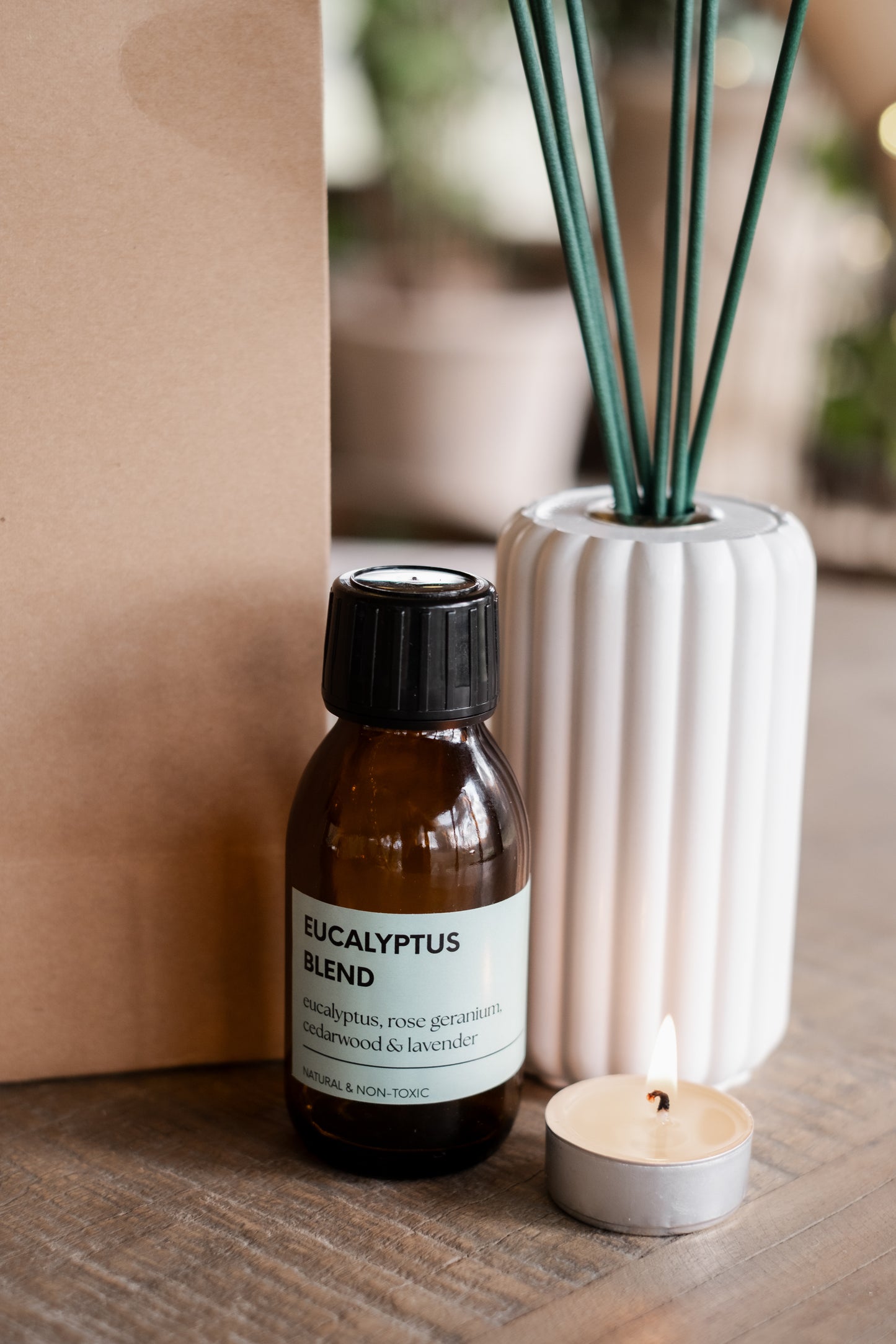 Natural Diffuser - Eucalyptus, Lavender, Rose Geranium & Cedarwood