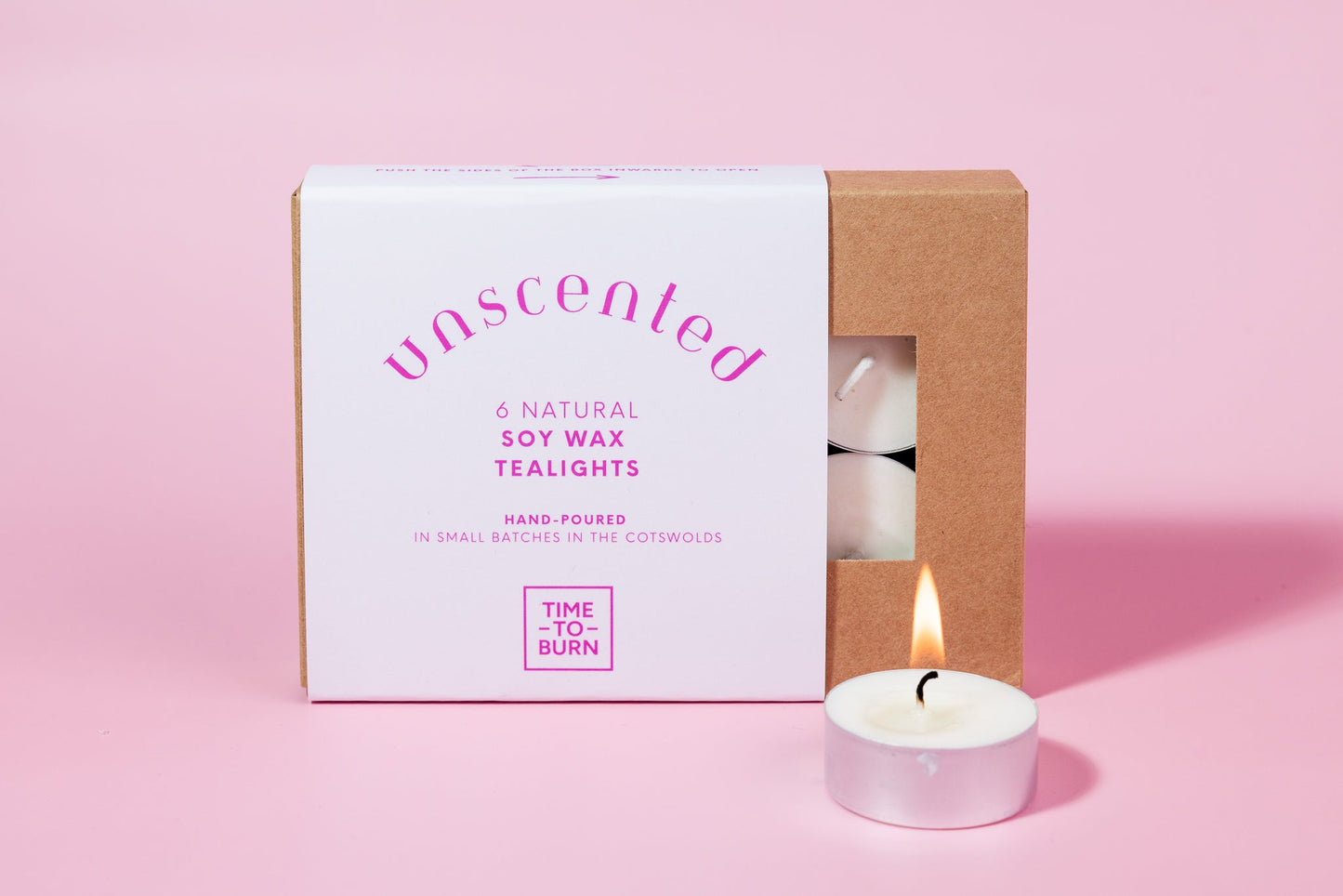 Unscented: Gift Box of 6 Tealights - Tealights