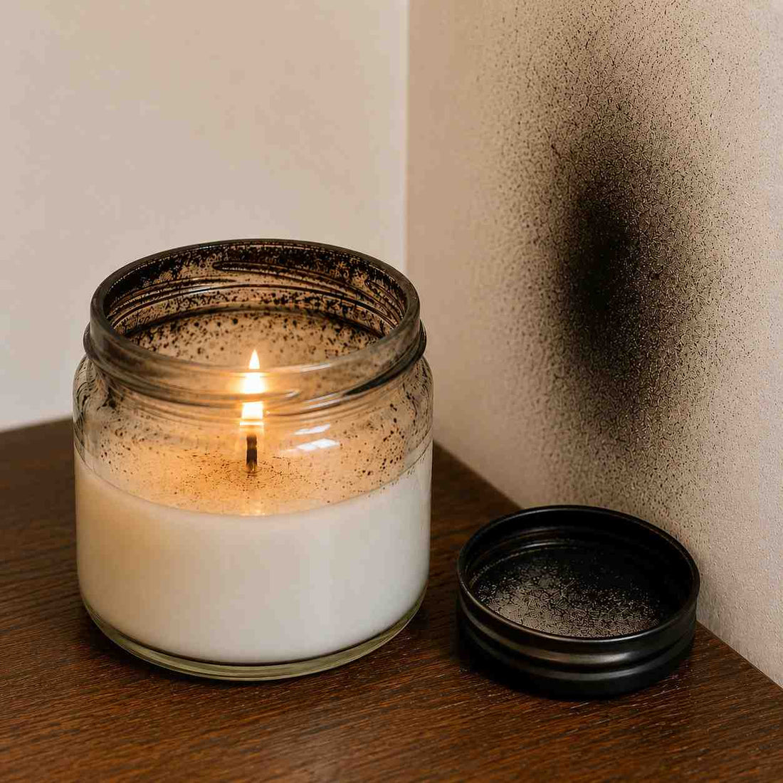 Why is my candle black inside?