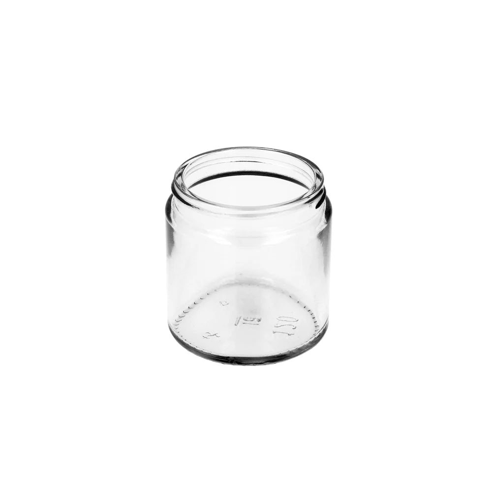 120ml Amber or Clear Glass Candle Jar with Black Lid - WHITE LABEL CANDLES