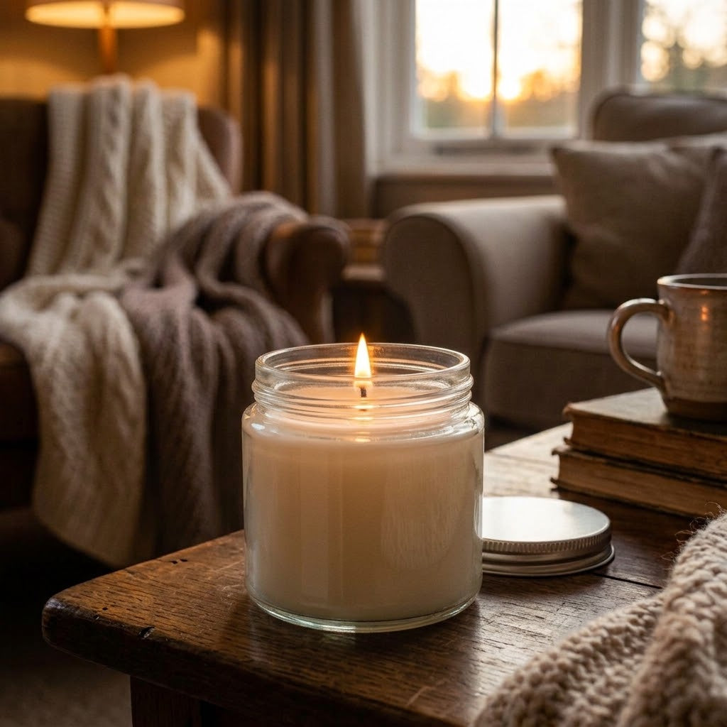White Label Candles - 120ml Clear Glass Candle Jar with Silver Lid