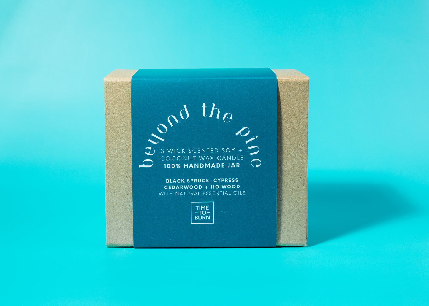 40 Refillable Hour Candle: Fir Needle, Cypress, Cedar + Ho Wood - "Beyond the Pine"