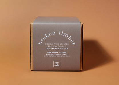 Broken Timber: Our Smokey Blend - 40 Hour Candle - Grande Refillable Collection