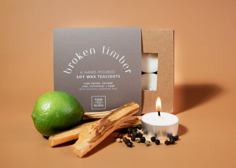 Broken Timber: Gift Box of 6 Tealights - Tealights