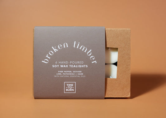 Broken Timber: Gift Box of 6 Tealights - Tealights