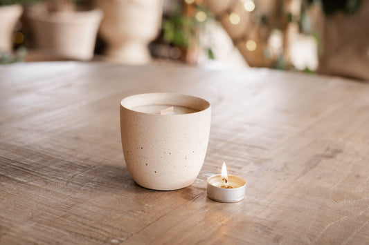 Citronella Mint Lemongrass & Lavender - Stone 40 Hour Candle - Candle