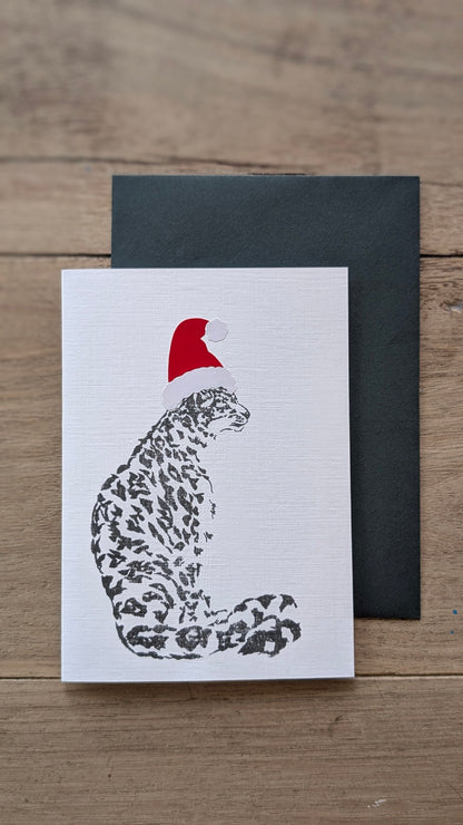 Cute Leopard Christmas Card