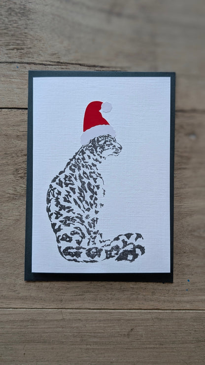 Cute Leopard Christmas Card