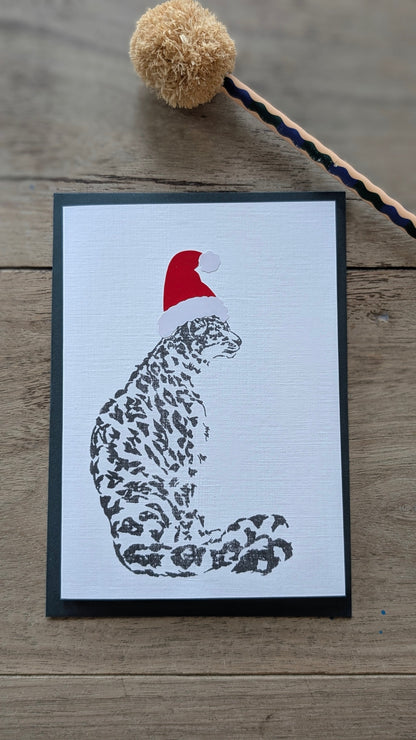 Cute Leopard Christmas Card