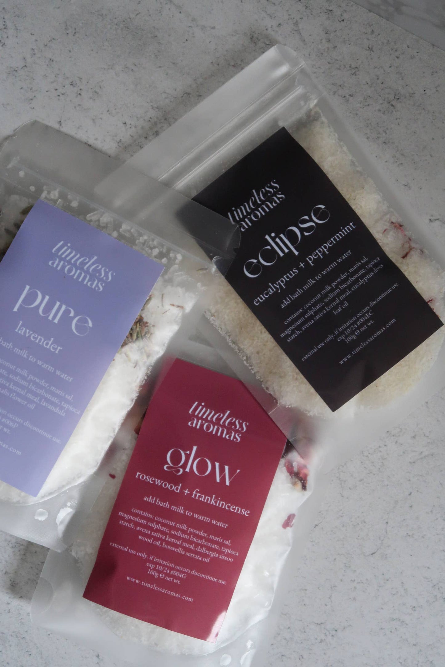 Bath Milk: Rosewood + Frankincense, Aromatherapy Bath Salts