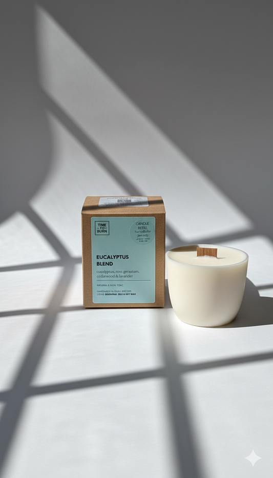 Eucalyptus Rose Geranium Cedarwood & Lavender 40 Hour Candle Refill - Candle Refills