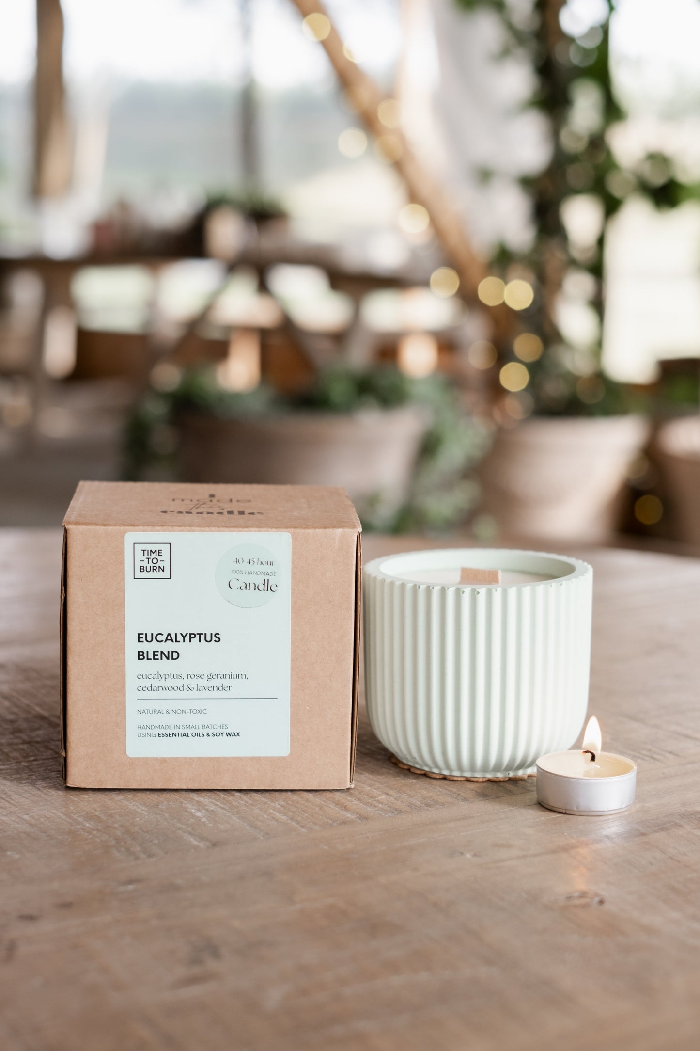 Eucalyptus Rose Geranium Lavender & Cedarwood | 40 Hour Refillable Candle - Candle