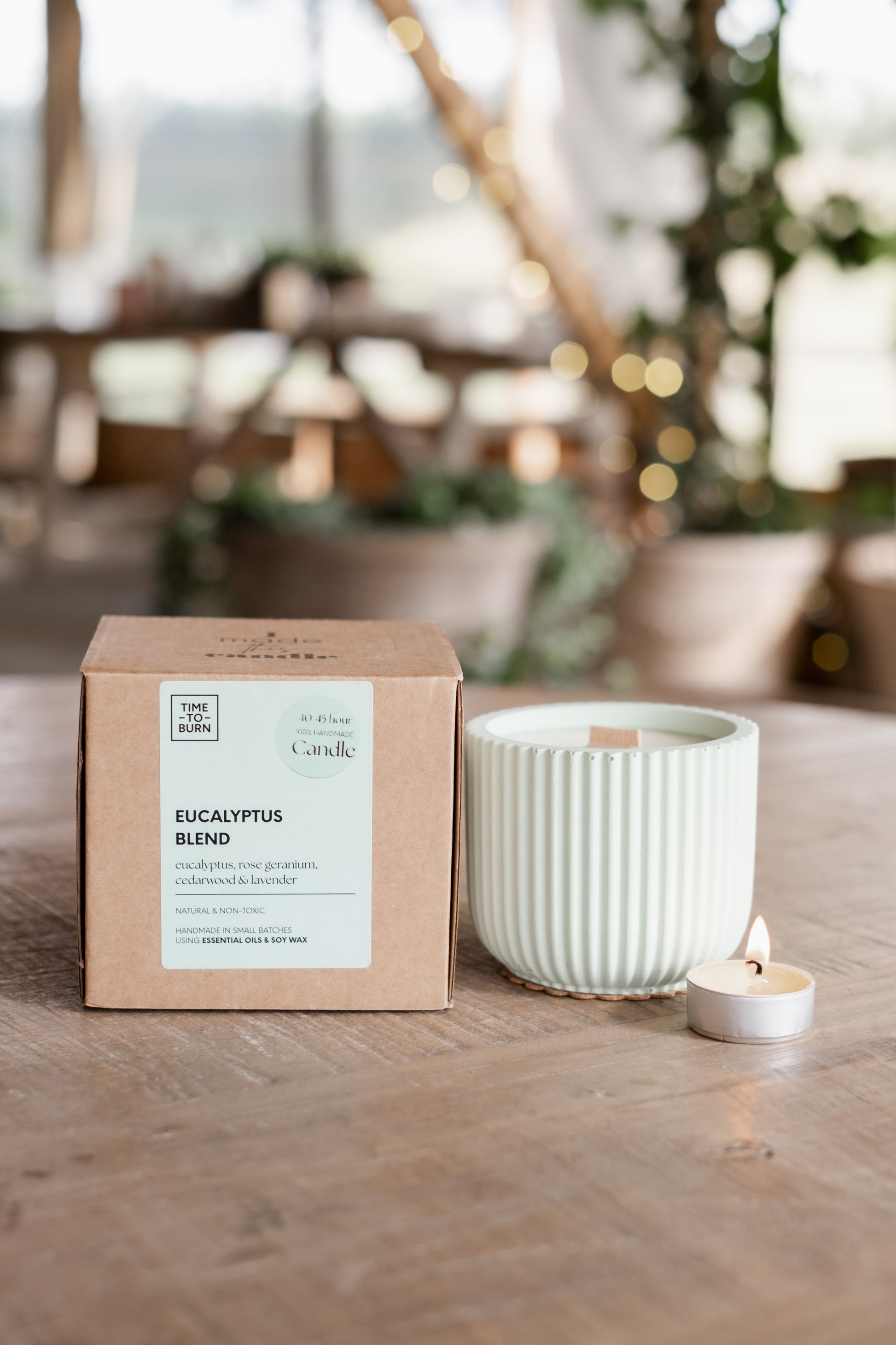 Eucalyptus Rose Geranium Lavender & Cedarwood | 40 Hour Refillable Candle - Candle