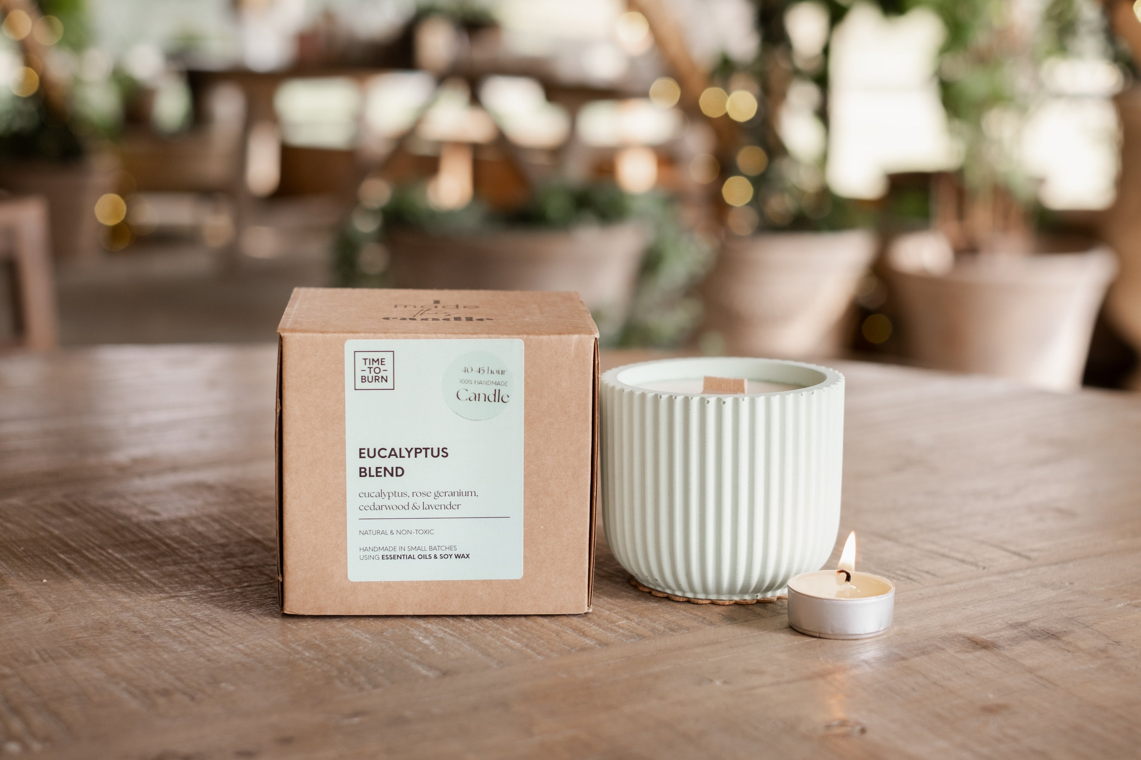 Eucalyptus Rose Geranium Lavender & Cedarwood | 40 Hour Refillable Candle - Candle