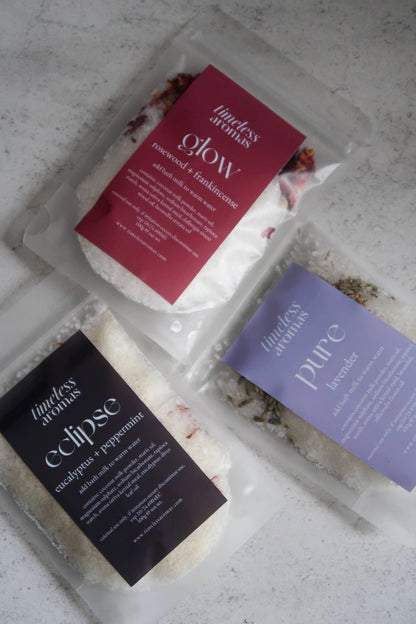 Bath Milk: Eucalyptus + Peppermint, Aromatherapy Bath Salts
