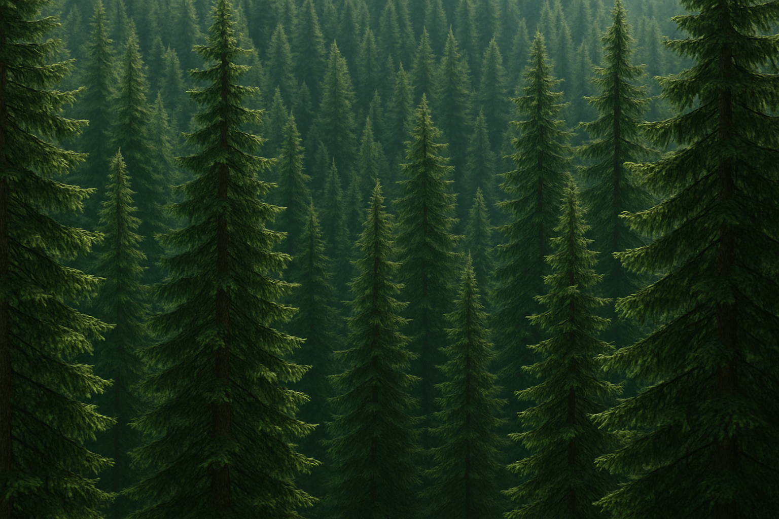 Fill the page with spruce trees