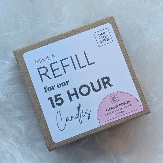 Flower Power 15 Hour Candle Refill - Candle Refills