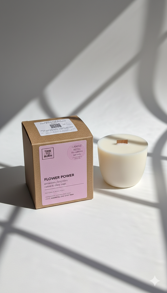 Flower Power 40 Hour Candle Refill - Candle Refills