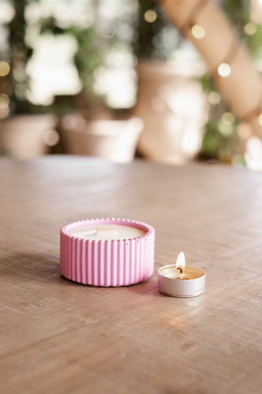 Flower Power - Clary Sage Neroli Lavender & Rose Geranium - 15 Hour Refillable Candle - Candle