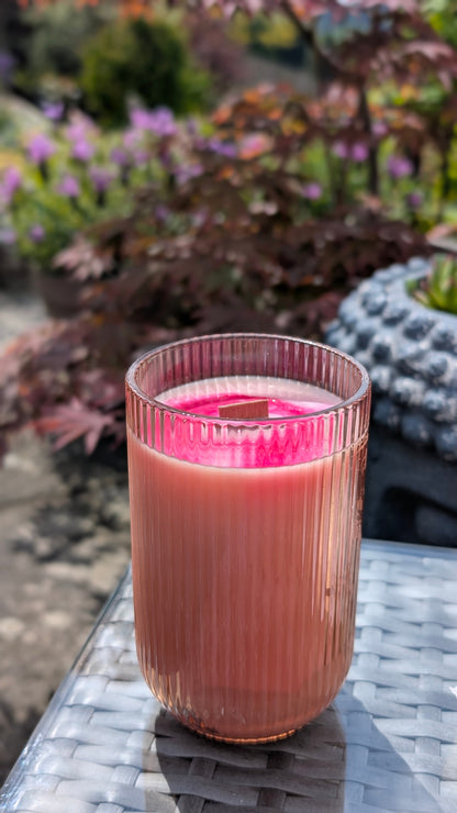 Flower Power - Clary Sage Neroli Lavender & Rose Geranium - 40 Hour Candle - Glass Jar - Candle