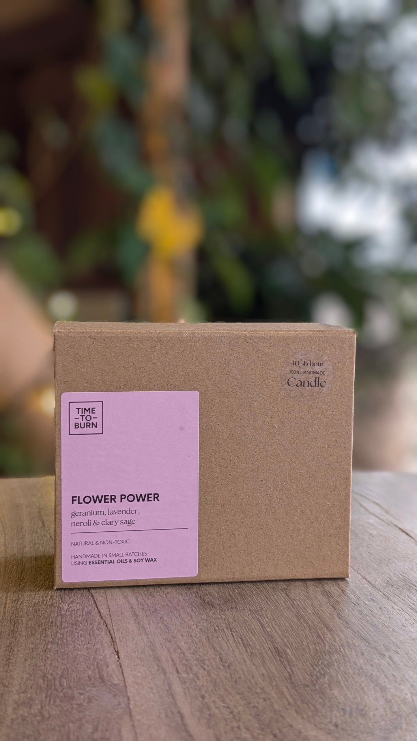 Flower Power - Clary Sage Neroli Lavender & Rose Geranium - 40 Hour Candle - Candle