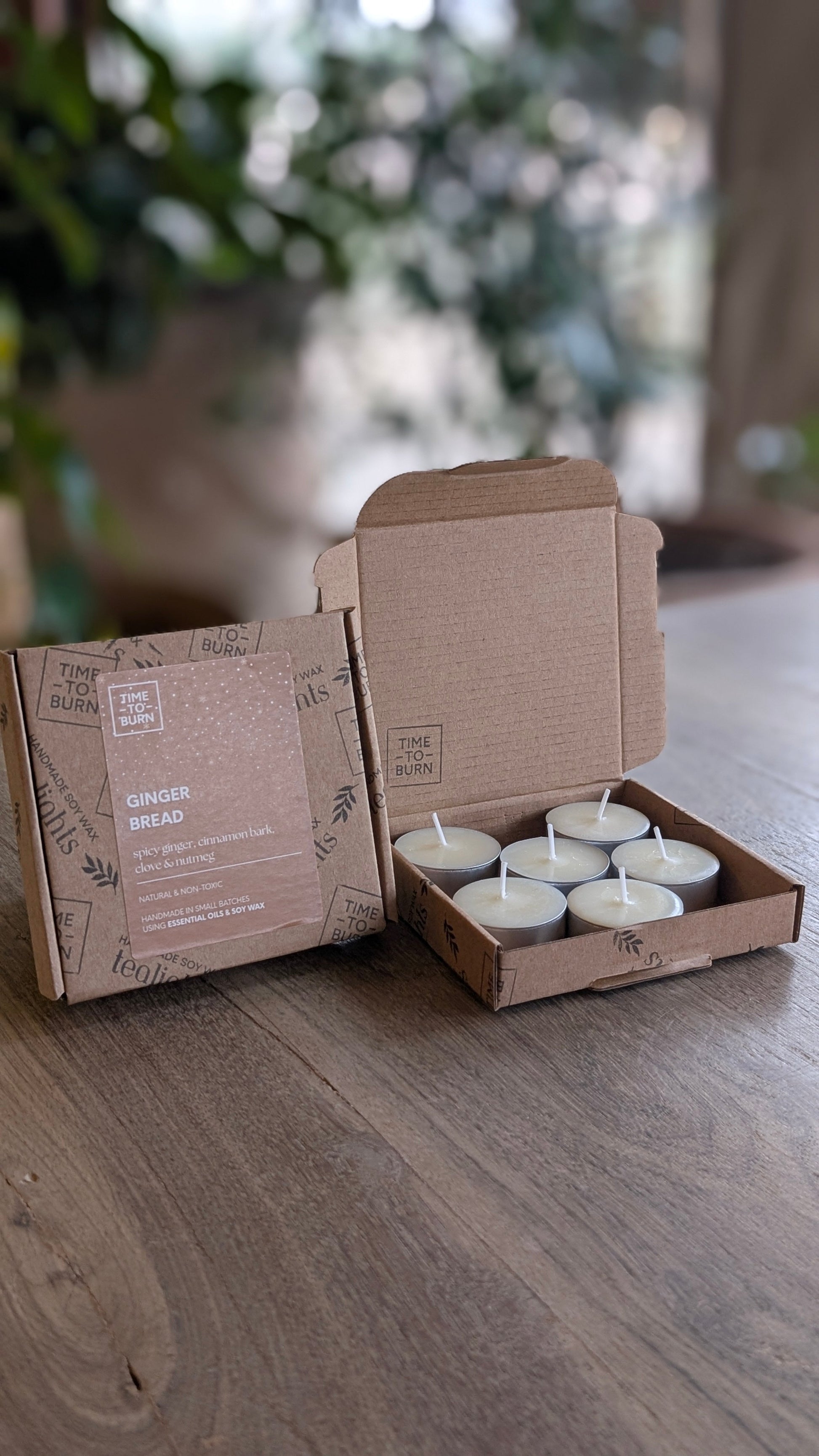 Gingerbread Tealights - Ginger Cinnamon Bark Clove & Nutmeg - Tealights