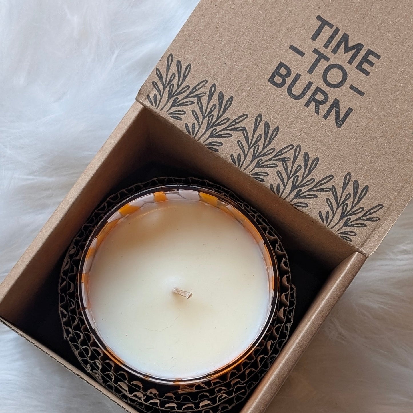 Glass Basil Lemon Mint & Orange 40 Hour Candle - Candle