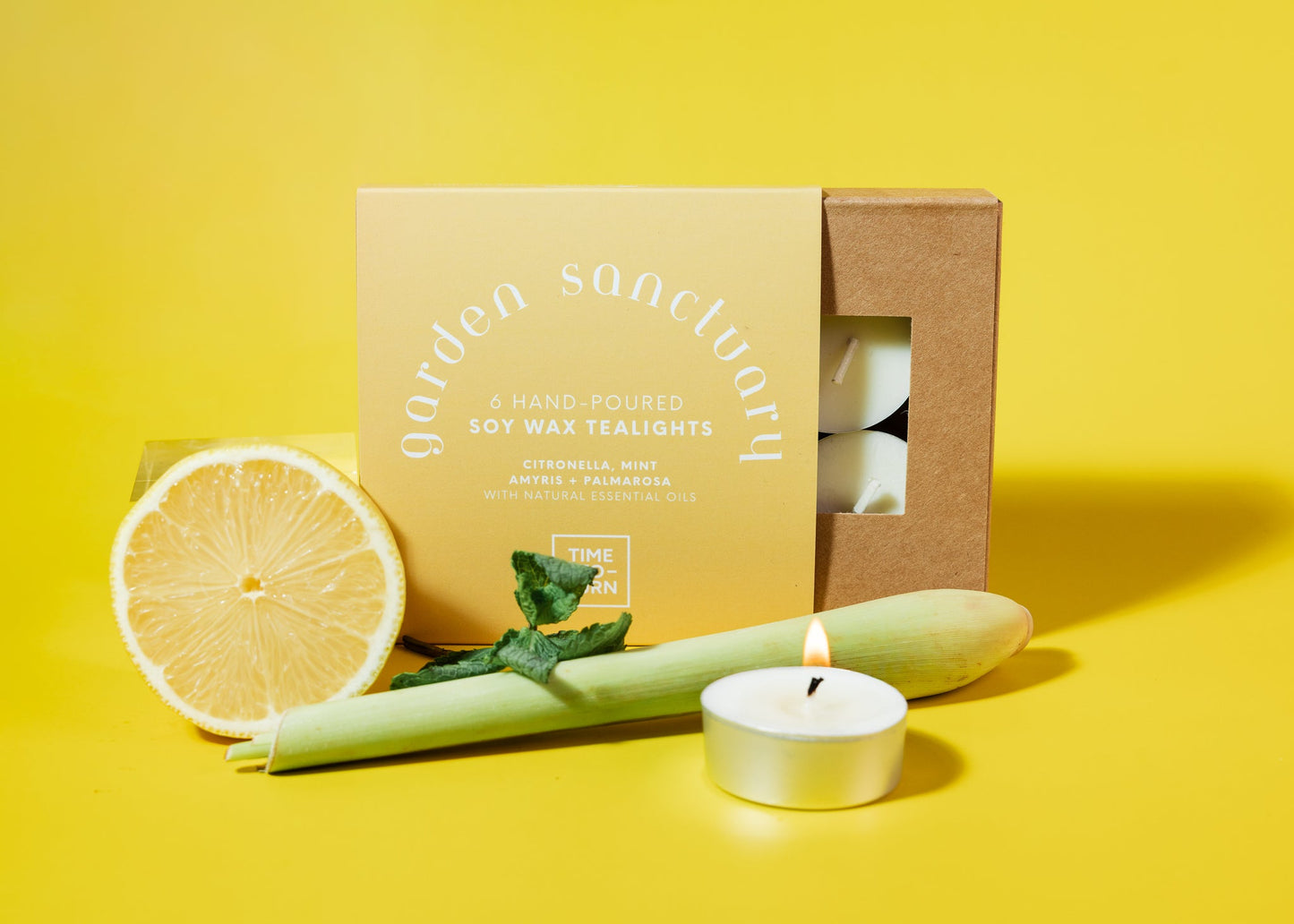 Golden Sanctuary: Gift Box of 6 Tealights - Tealights