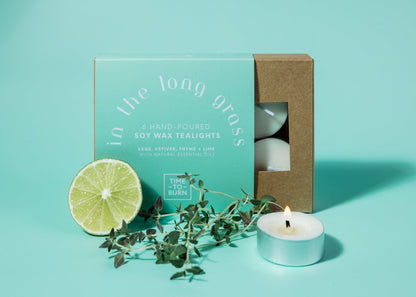 In the Long Grass: Gift Box of 6 Tealights - Tealights