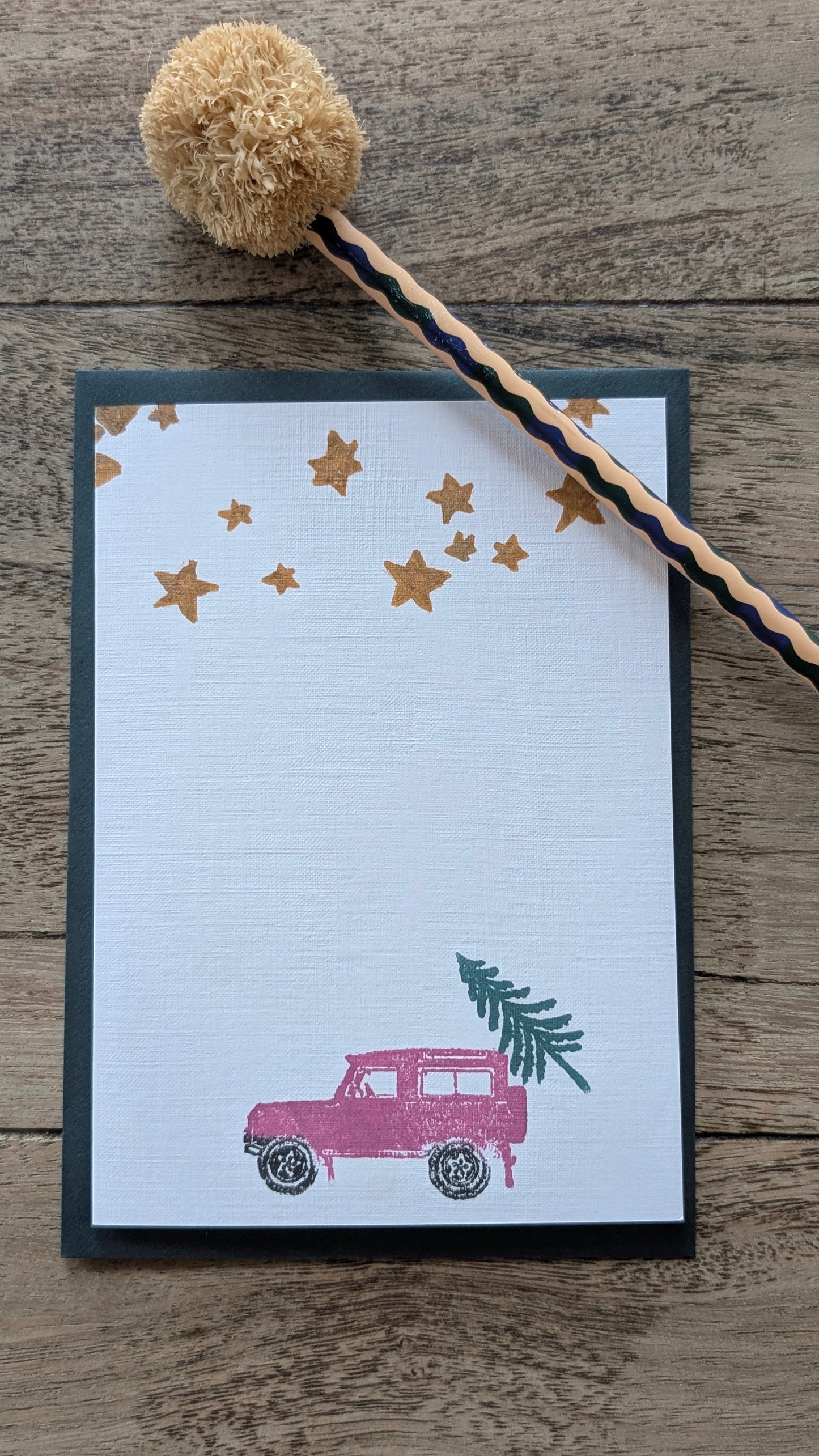 Landrover & Christmas Tree Christmas Card