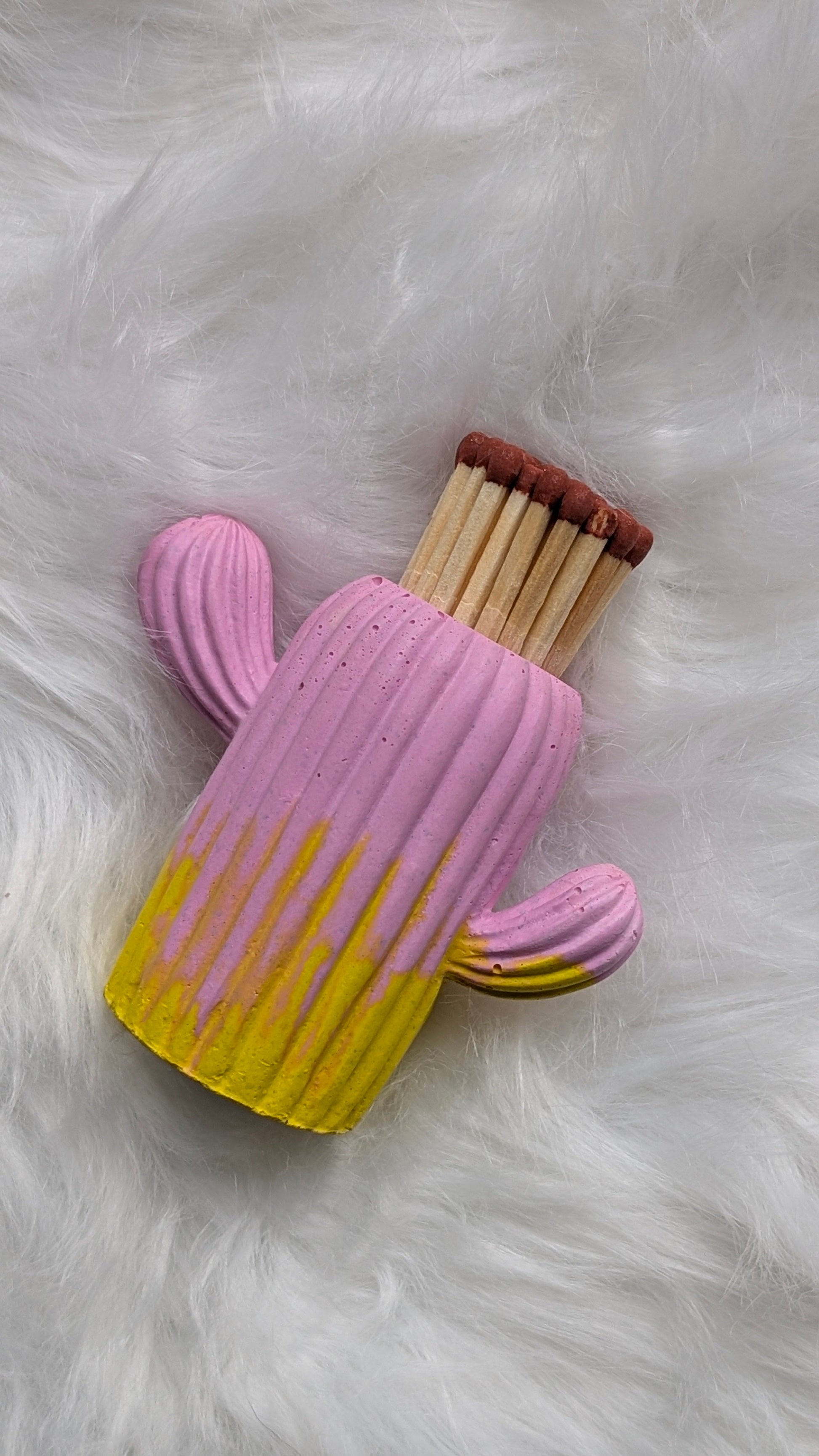Last Chance to Buy - Clive the Cactai - Pink & Yellow - Matches