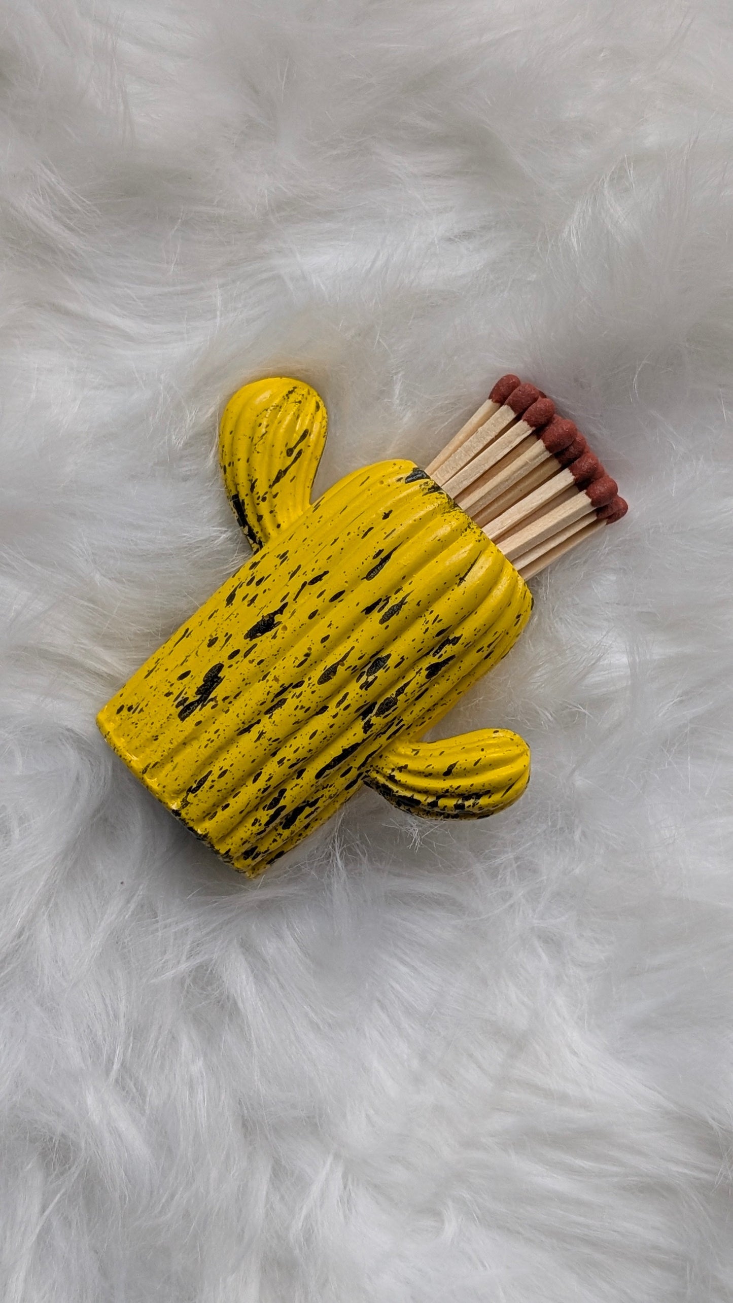 Last Chance to Buy - Clive the Cactai - Yellow & Black Marbled - Matches