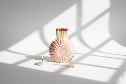 Light Beige Sunflower Match Jar - Matches