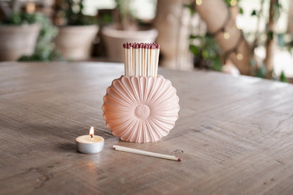 Light Beige Sunflower Match Jar - Matches