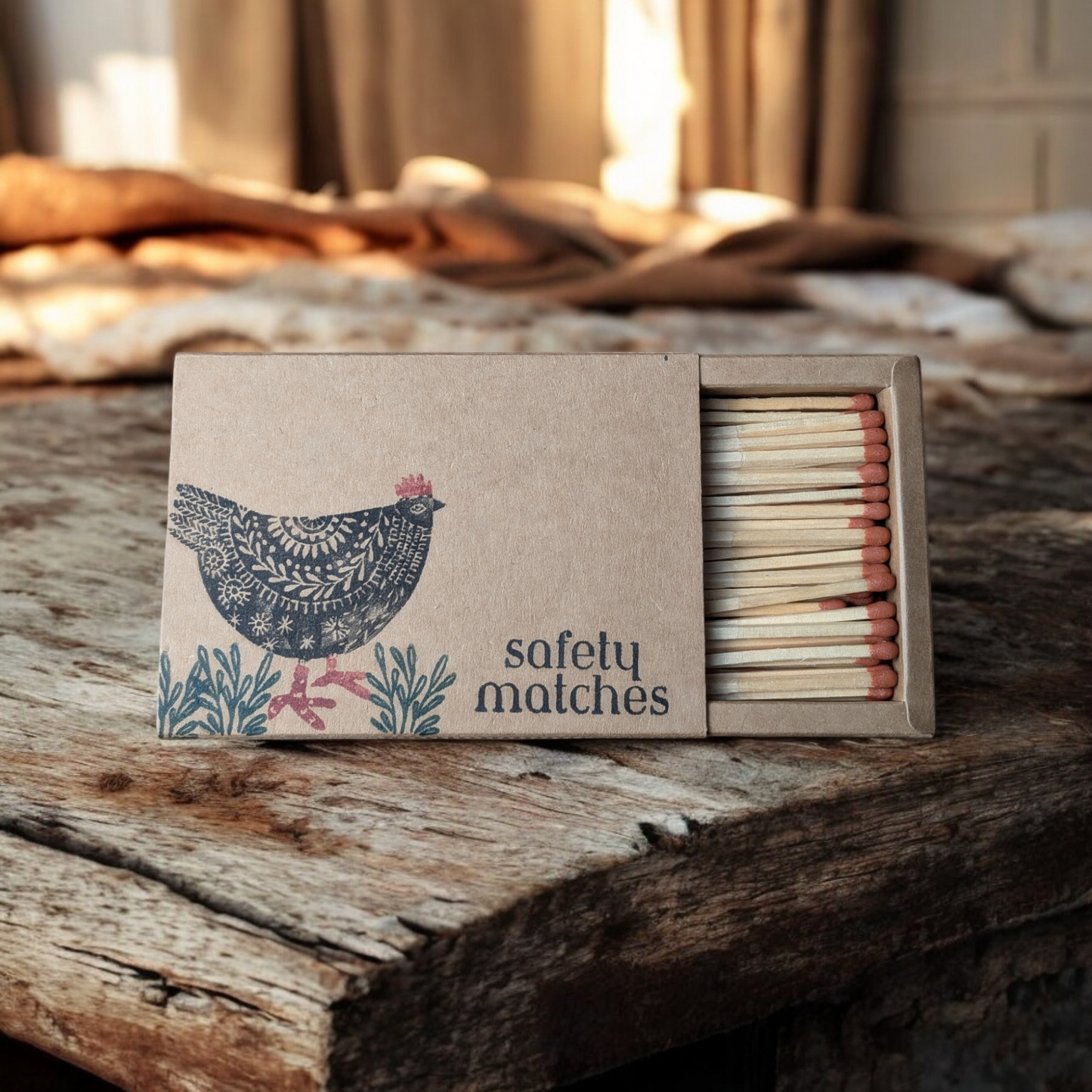 Luxury Hen in Grass Match Box - Matches