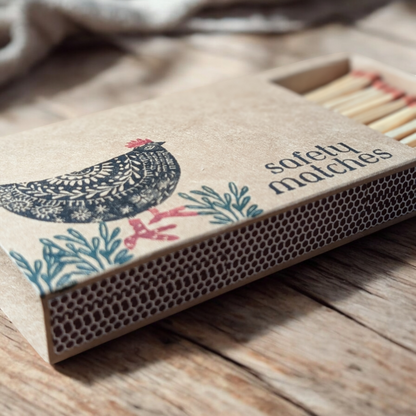 Luxury Hen in Grass Match Box - Matches