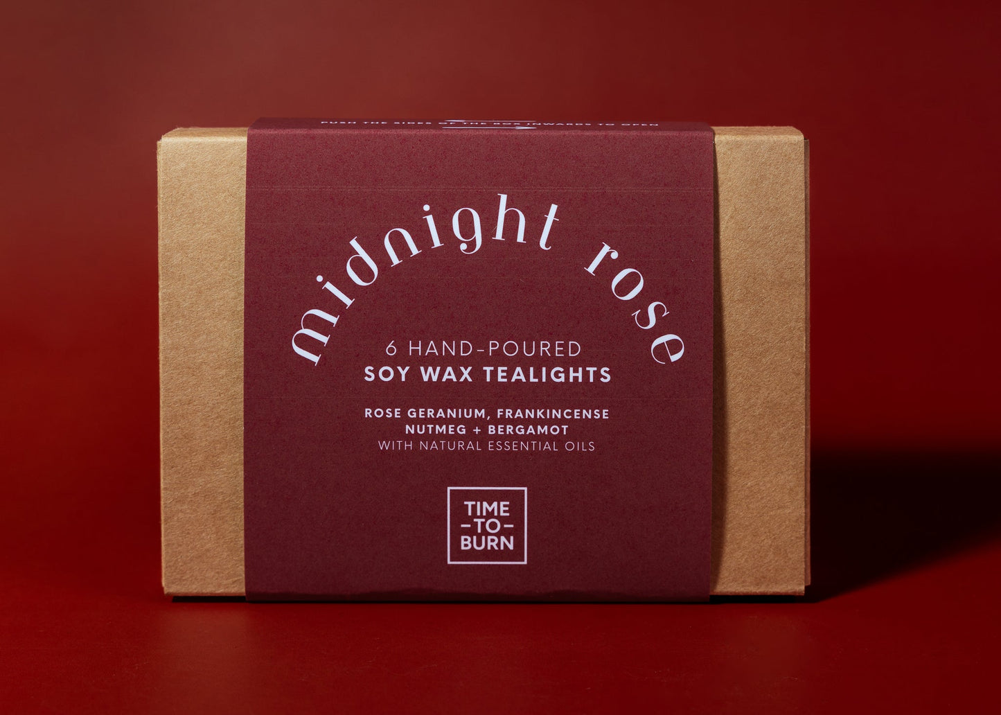 Midnight Rose: Gift Box of 6 Tealights - Tealights
