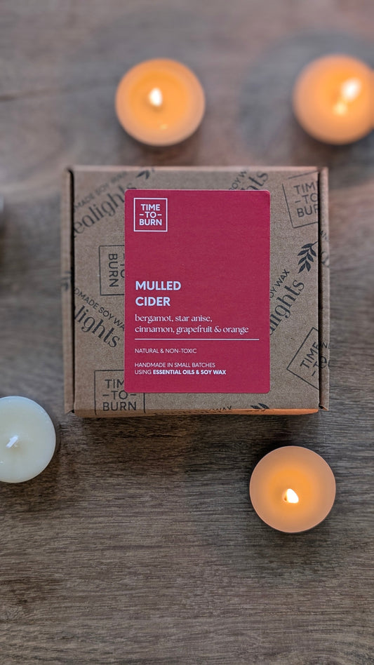 Mulled Cider Tealights - Bergamot Star Anise Cinnamon Grapefruit & Orange - Tealights