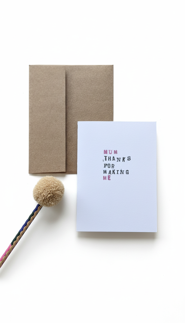 ’Mum thanks for making me’ - Mother’s Day or Birthday Card