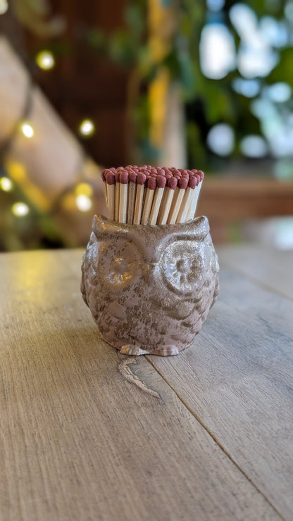 Ollie the Gingerbread Owl Match Jar - Matches