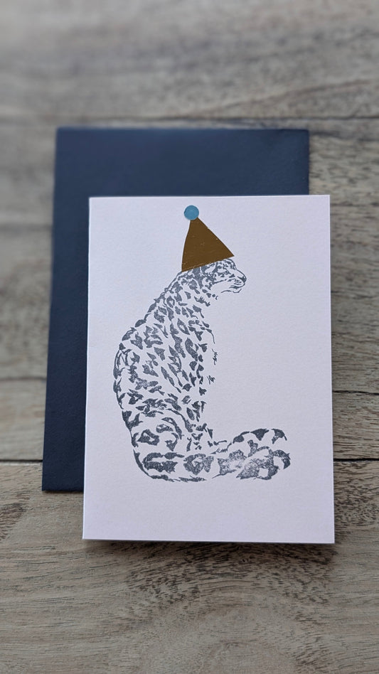 Pink Leopard Birthday Card